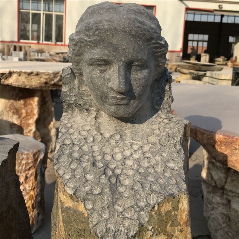H100cm Landscaping Garden Stone Basalt Sculpture