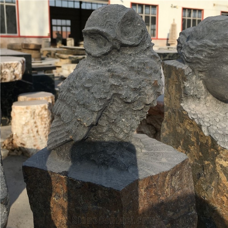 H100cm Landscaping Garden Stone Basalt Sculpture