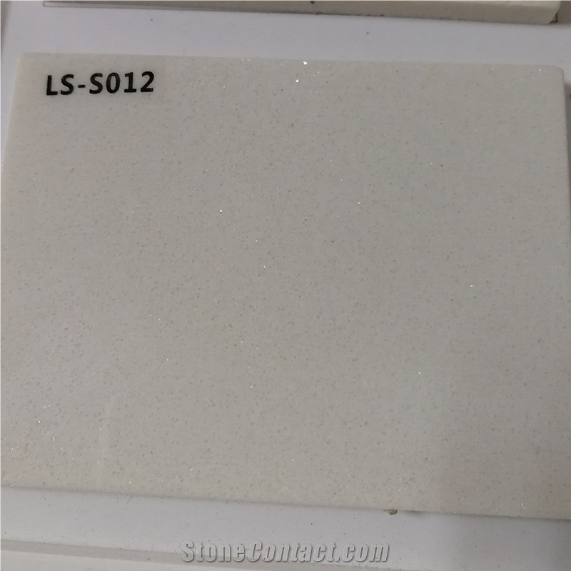 Pure White Engineered Marble for Vanity Top Bathroom