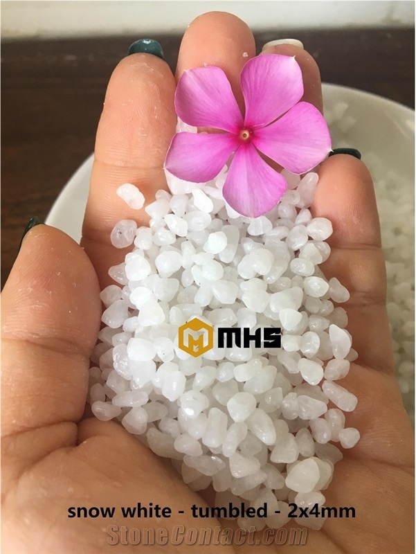 White Tumbled Pebble Stone