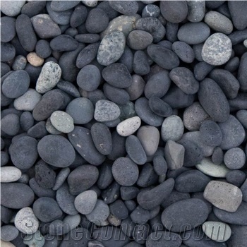 Tumbled Black Pebble Stone from Vietnam Shc Group