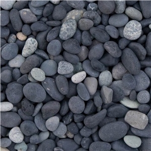 Tumbled Black Pebble Stone from Vietnam Shc Group