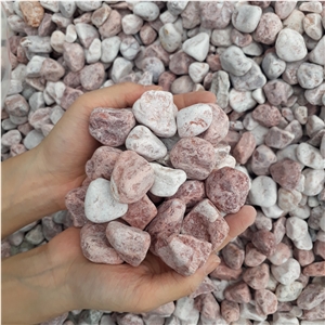Tumbled Pink Pebble Stone from Vietnam Shc Group