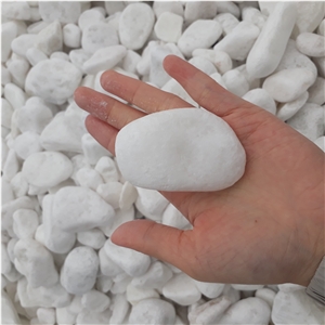 Tumbled Snow White Pebble Stone 40-60mm