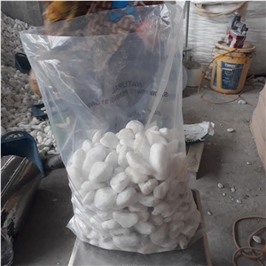 Tumbled Snow White Pebble Stone 40-60mm