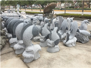 Animal Giraffe Manor Handcarved Stone Sculptures