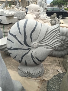 Conch Sea Snail Stone Decoration Carving Statues