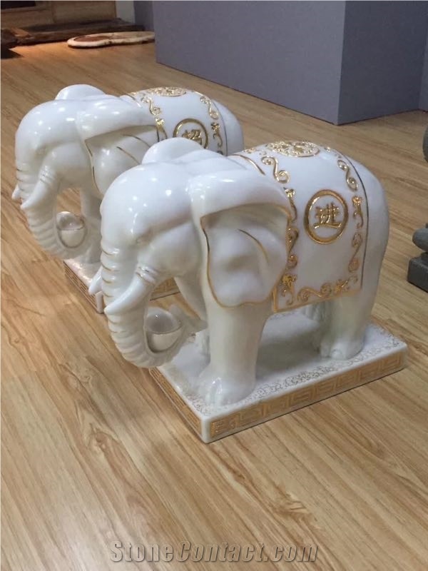 Exquisite Handiwork Stone Marble Home Art Statues