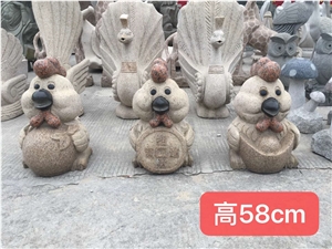 Landscape Cartoon Figure Stone Sculptures Carving
