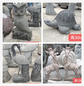 Landscape Cartoon Figure Stone Sculptures Carving