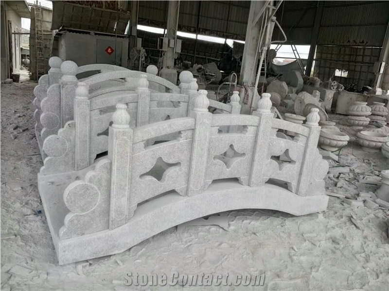 Red Granite Carving Bridge Fence Customization