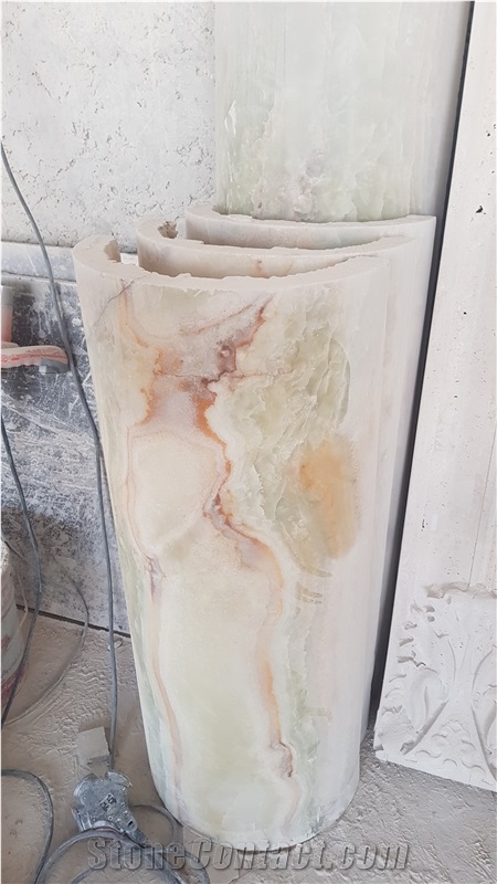 Green Onyx Hollow Column