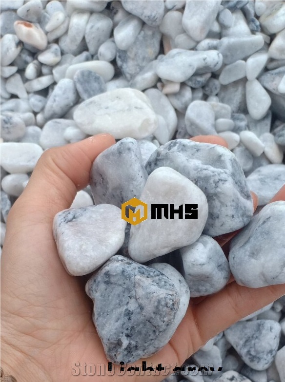 Light Grey Tumbled Pebble Stone for Garden