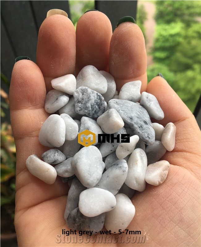 Light Grey Tumbled Pebble Stone for Garden