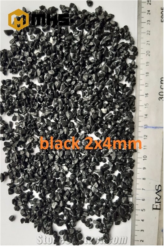 Viet Nam Black Tumbled Pebble Stone