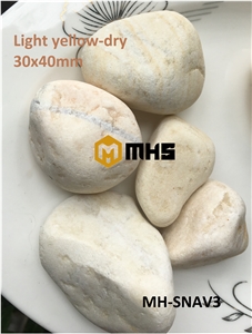 Viet Nam Light Lemon Tumbled Pebble Stone