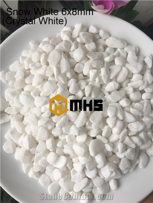 Viet Nam White Tumbled Pebble Stone