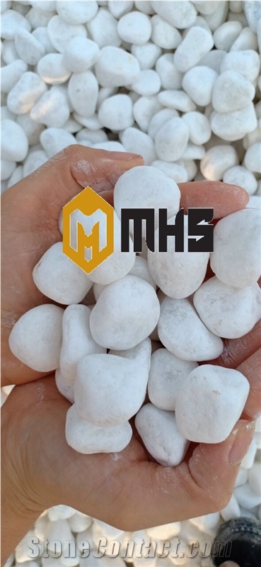Viet Nam White Tumbled Pebble Stone