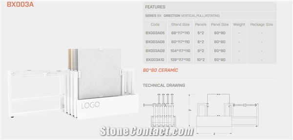 Stone and Ceramic Tile Display Stand