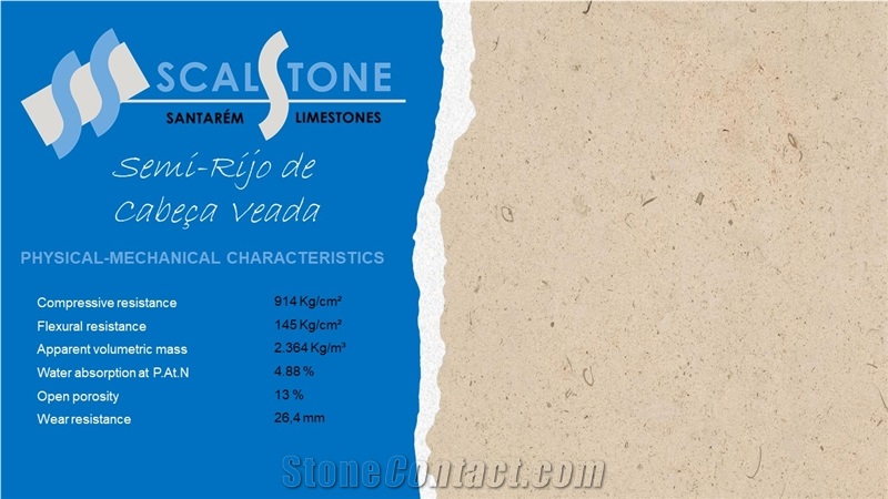 Semi-Rijo De Cabeca Veada Limestone Blocks, Cabeca De Veada Limestone