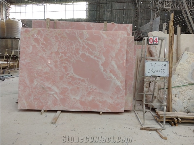 Afghan Pink Onyx Slab and Tile