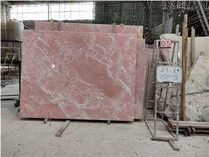 Afghan Pink Onyx Slab and Tile