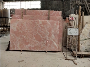 Afghan Pink Onyx Slab and Tile