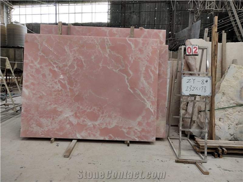 Afghan Pink Onyx Slab