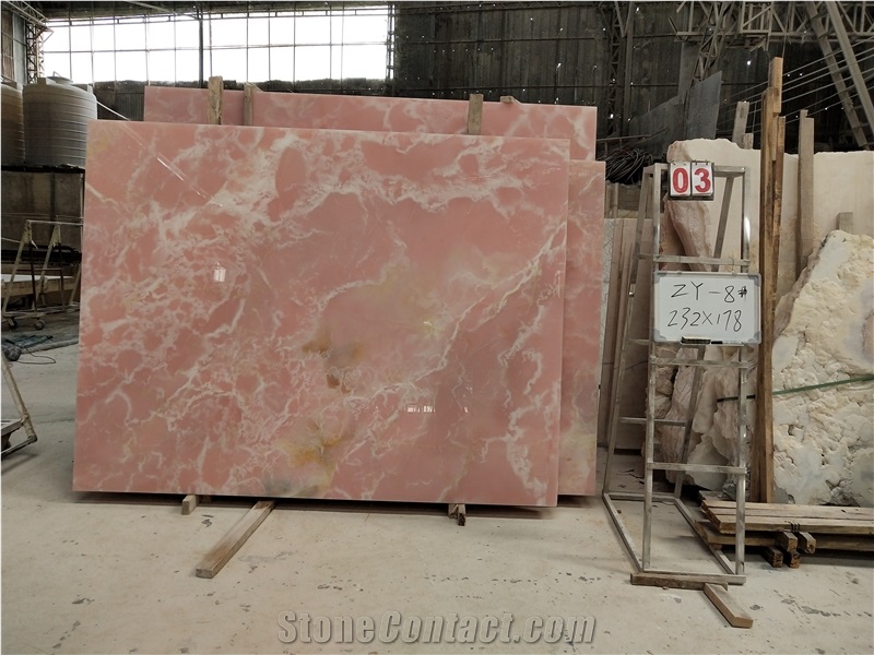 Afghan Pink Onyx Slab