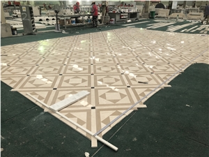 Beige Marble Stone Floor Medallion for Floor Tile