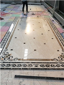 Beige Marble Stone Floor Medallion for Project