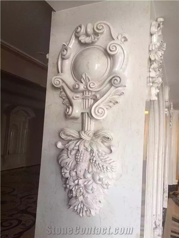 Beige Marble Stone Relief/Curving/Engraving