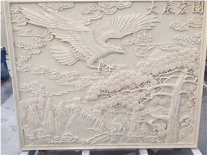 Beige Marble Stone Relief/Curving/Engraving