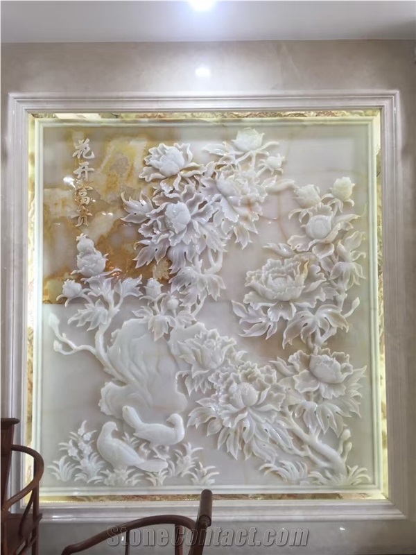 Beige Marble Stone Relief/Curving/Engraving