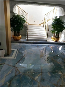 Blue Onyx Slab and Tile