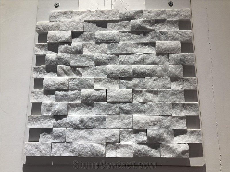 Grey Wood Marble Leaf Shape Mosaic for Floor Tile