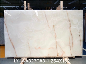 Red Spider Marble,White Jade Red Line Marble Slab