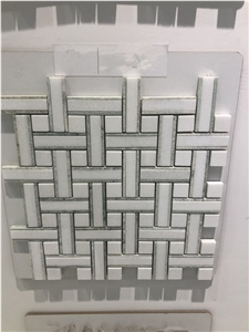 White Crystal Marble Stone Mosaic for Floor Tile