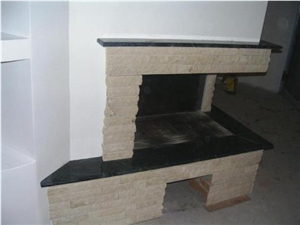 Nero Assoluto Granite Fireplace Hearth