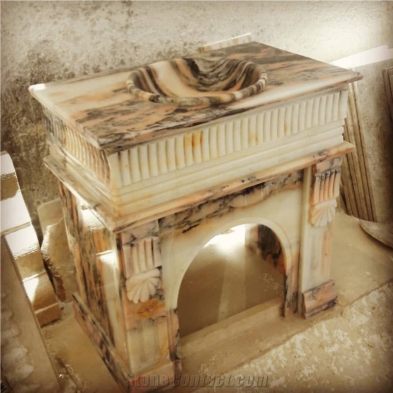 Jupiter Marble Bathroom Sink, Jupiter Marble Wash Basin