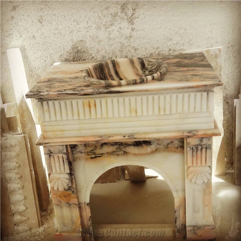 Jupiter Marble Bathroom Sink, Jupiter Marble Wash Basin