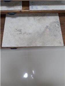 Silver Travertine Slabs, Tiles, Versailles Pattern
