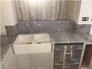 Azzuro Quartzite Kitchen Island Top, Countertop