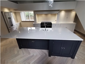 Silestone Lagoon Island Top and Perimeter Counter, Quartz Countertops
