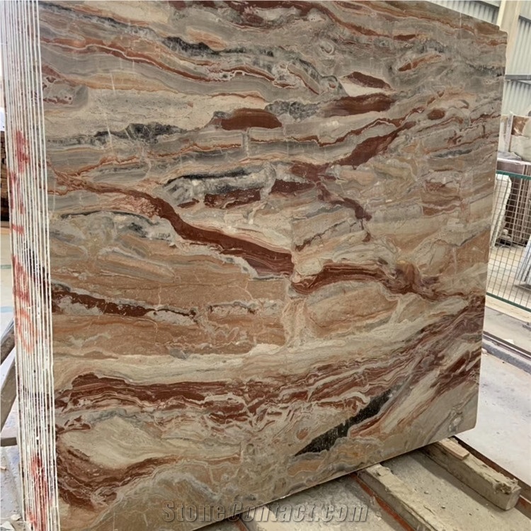 Arabescato Orobico Rosso Red Marble Bathroom Tiles