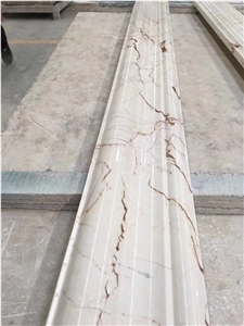 Aran White Beige Marble Door Frame Design