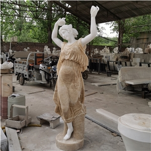 Beautiful Yellow Onyx Marble Statues