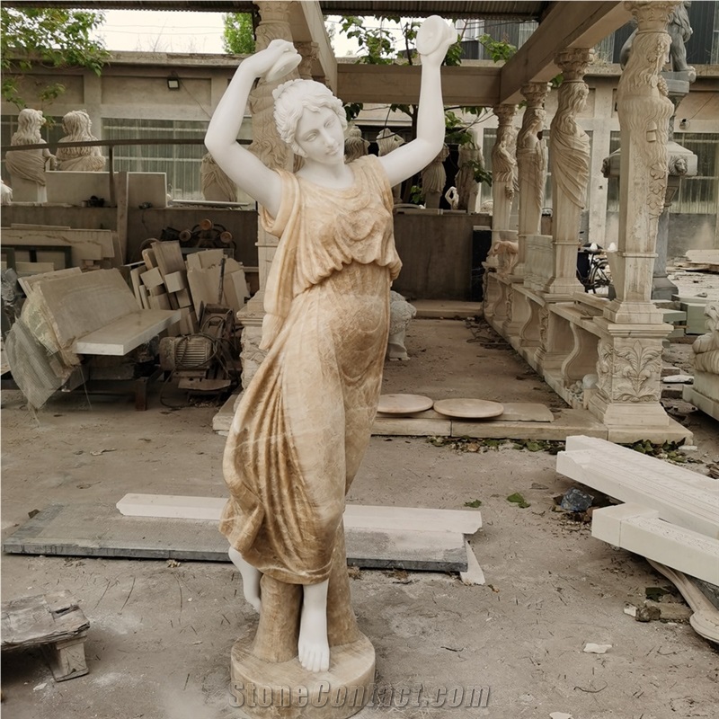 Beautiful Yellow Onyx Marble Statues