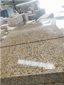Polished Shandong Misty Yellow Granite Floor Tiles