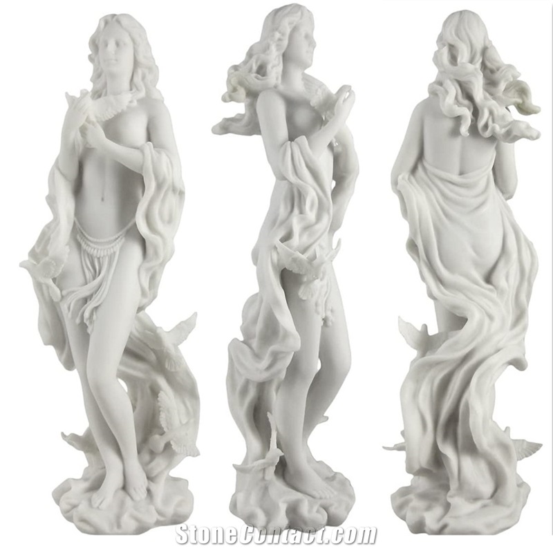 White Marble Birth Of Venus Sculpture Statue